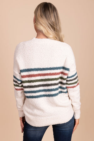 boutique women's long sleeve knit sweater