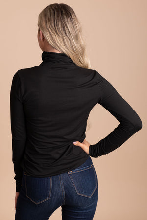 black long sleeve turtle neck for fall and winter