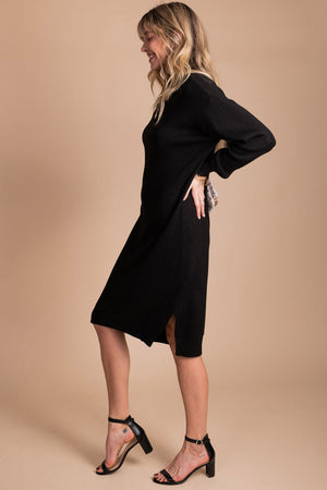 women's boutique sweater dress for fall