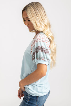 City Of Love Floral Sleeve Top