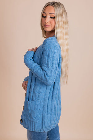 boutique knit long sleeve cardigan