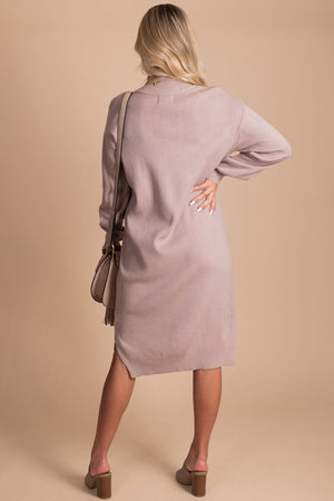 boutique thick sweater dress for fall and winter