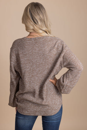 Harvest Day Puff Sleeve Pullover Sweater