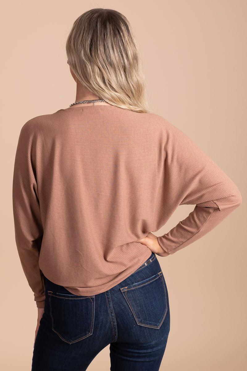 Classy and Confident Ribbed Long Sleeve Top