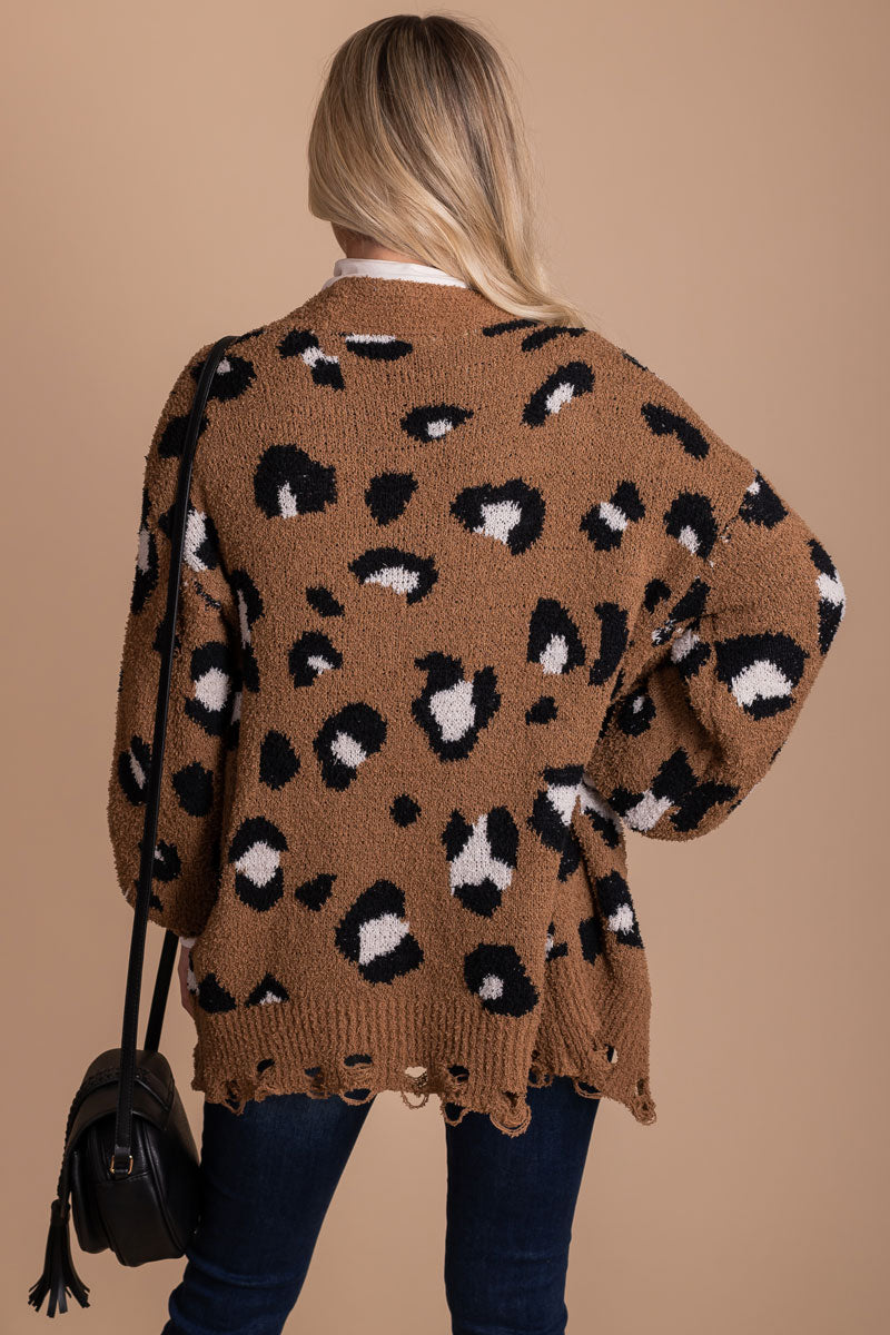 Boutique Fall Leopard Print Fall Cardigans