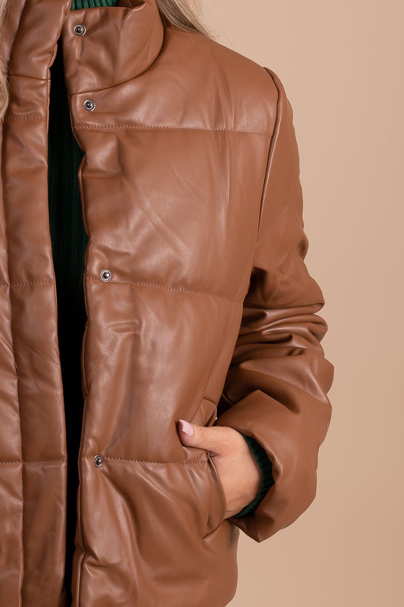 women's boutique faux leather jacket