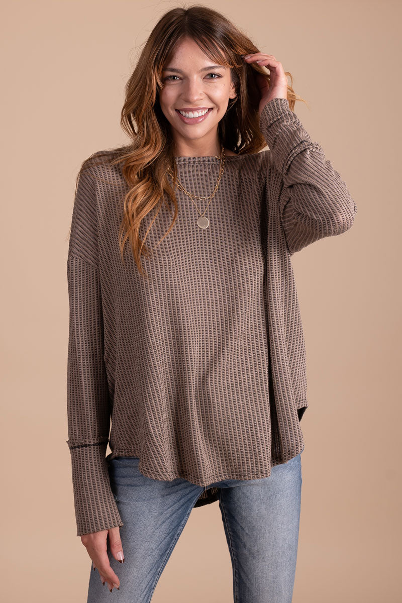 Windy City Ribbed Pullover Sweater