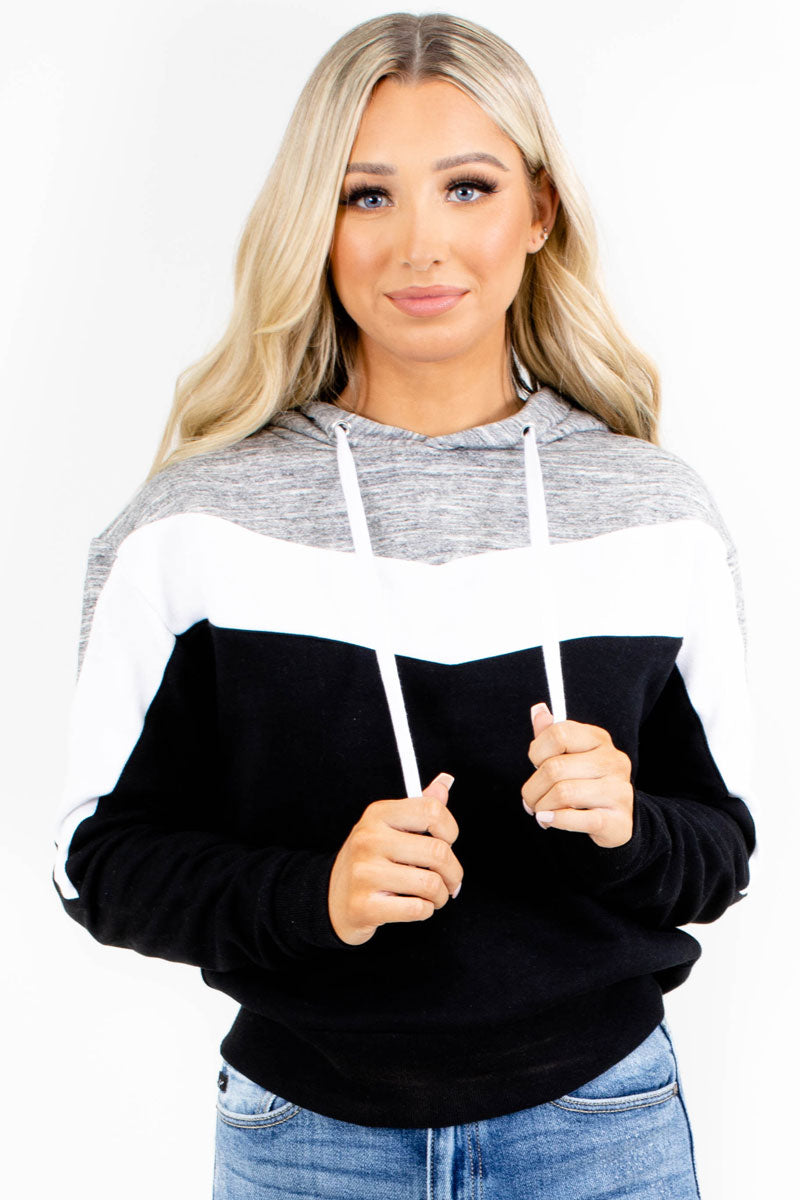 black boutique hoodie for women