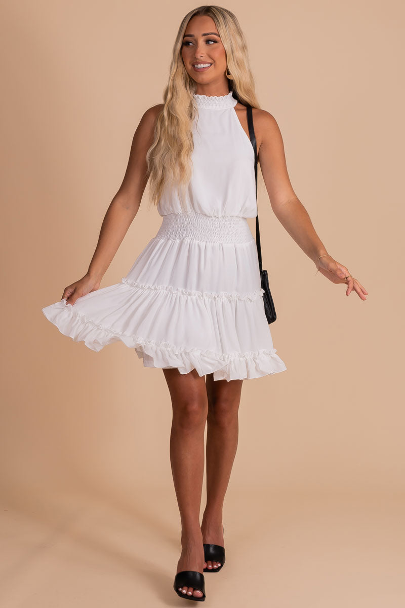 women's white dress for summer