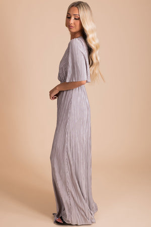 special occasion silver maxi dress