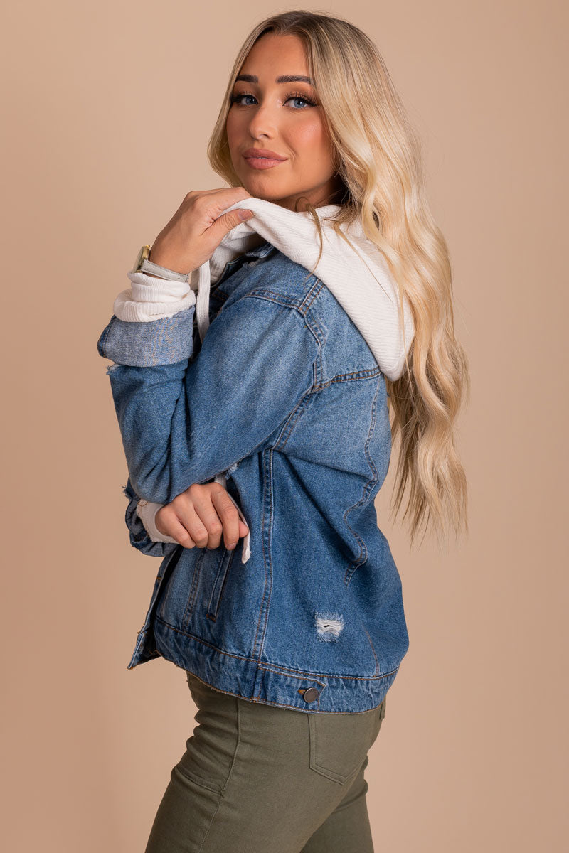 Women's Extreme Rip Cropped Denim Jacket | Boohoo UK