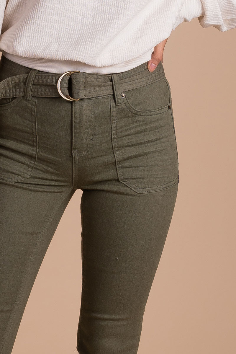olive green skinny jeans for women