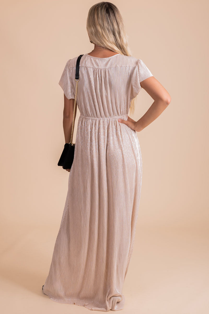 wrap style maxi dress for special occasions