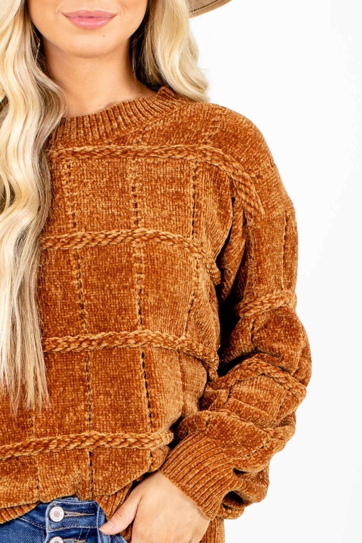 Gold clearance chenille sweater