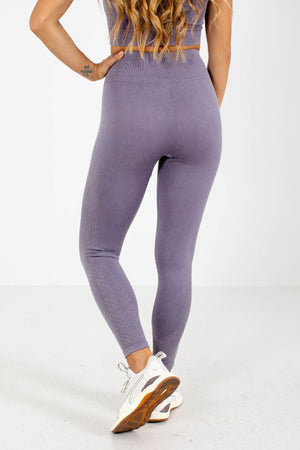 Women's Slate Gray Textured Boutique Leggings