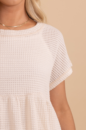 white waffle top