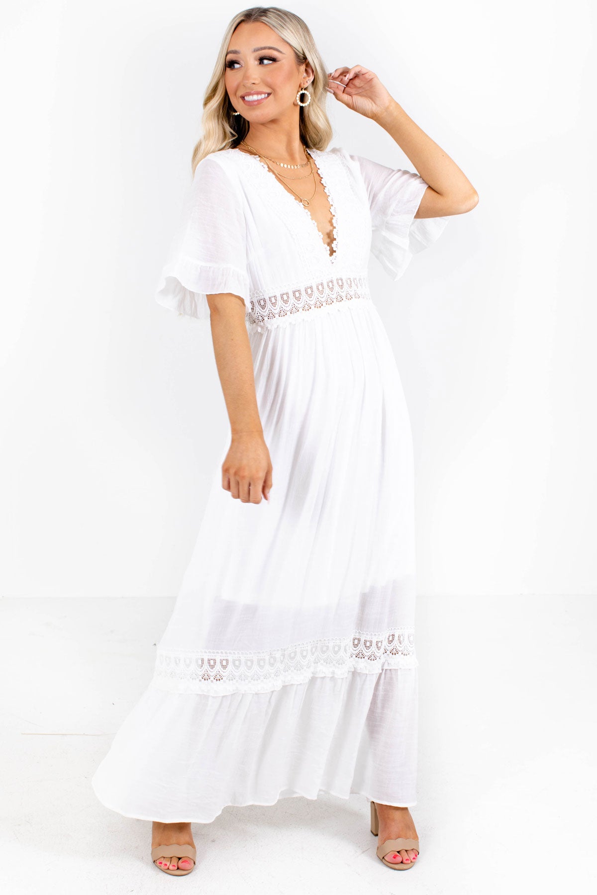 Women's Boutique White Dress