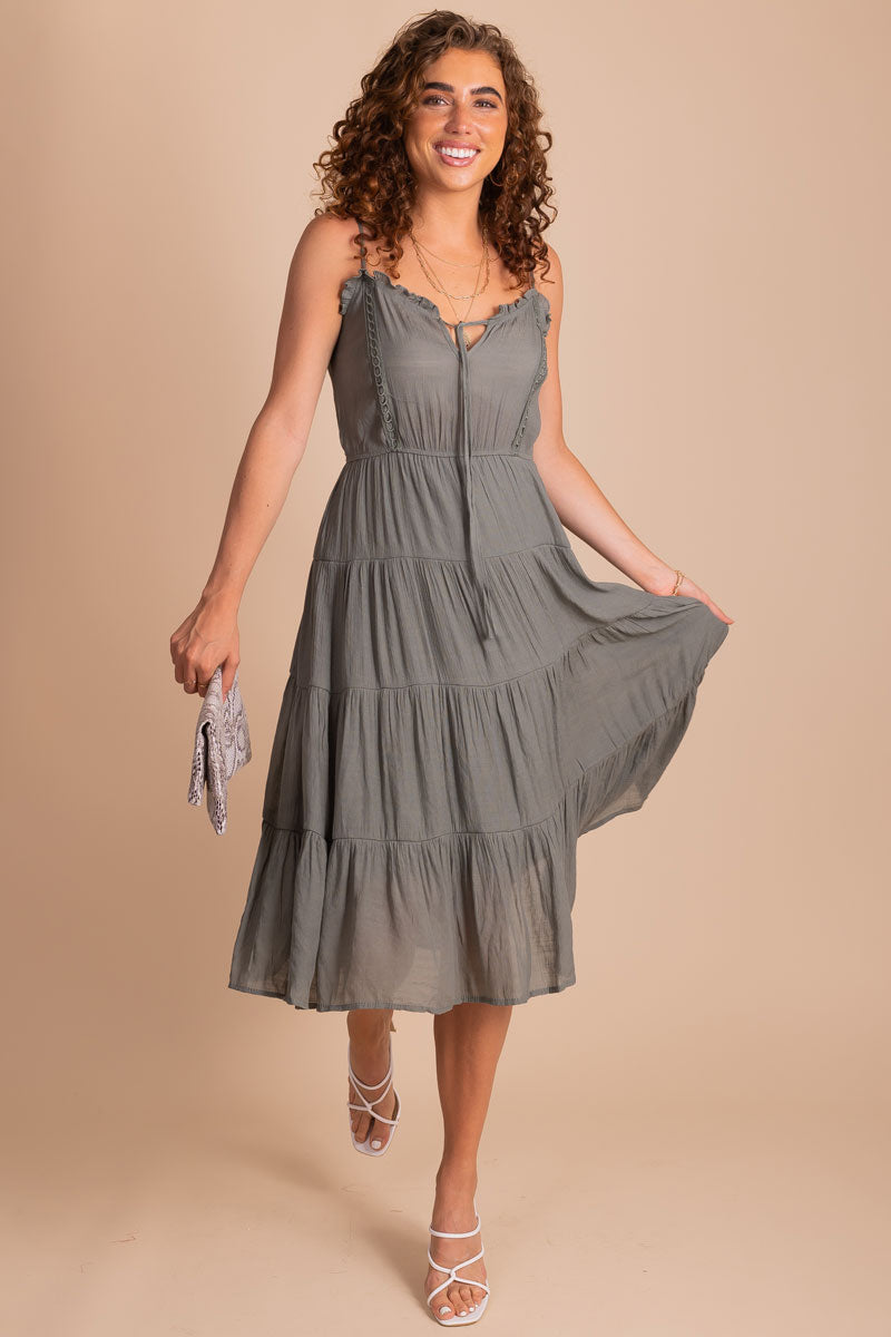 Aerie tiered midi clearance dress