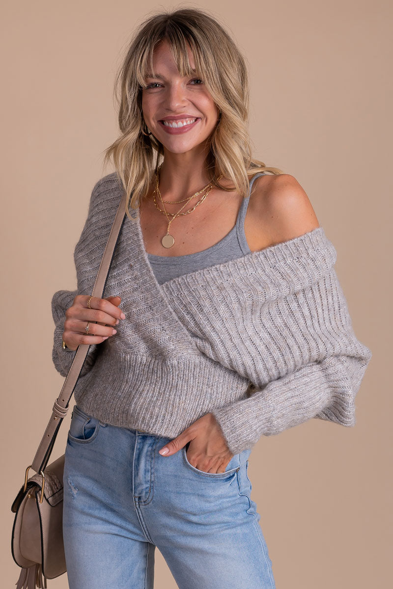 loose fit knitted sweater