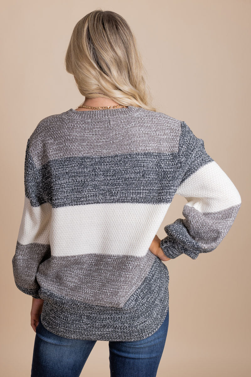 women's striped sweater