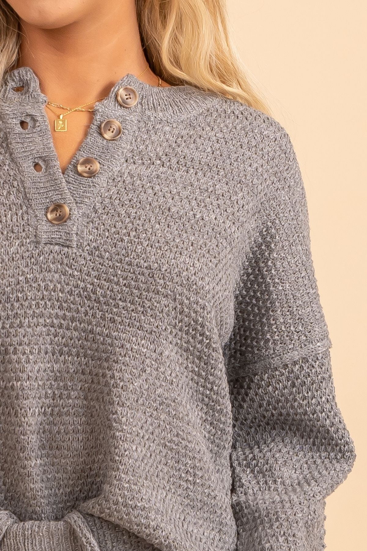 Gray knit set