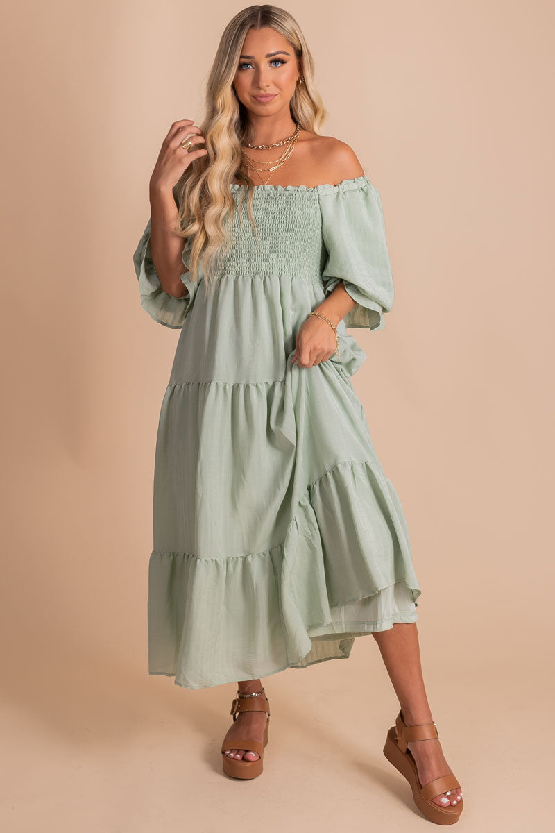 Wishes Come True Tiered Maxi Dress
