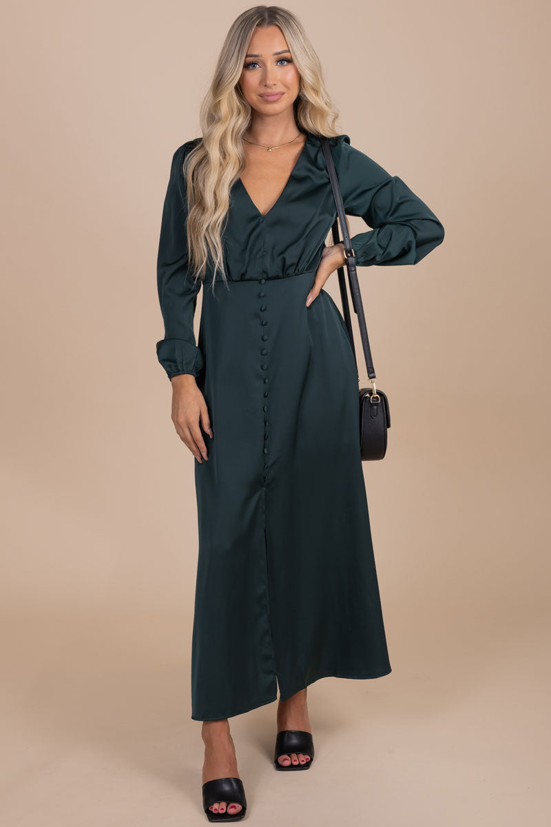 Seasons Greetings Long Sleeve Maxi Dress