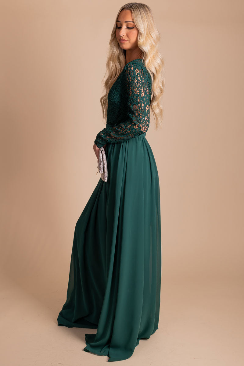 Womens green hotsell maxi dress