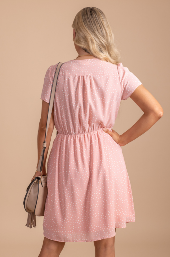 cute pink mini dress