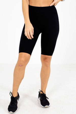 Trendy Active Wear Biker Shorts in Black