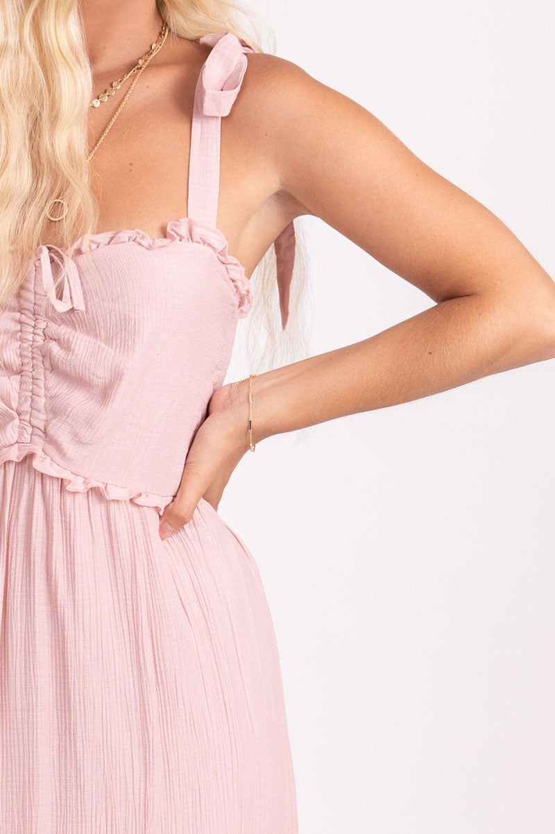 light pink summer maxi dress