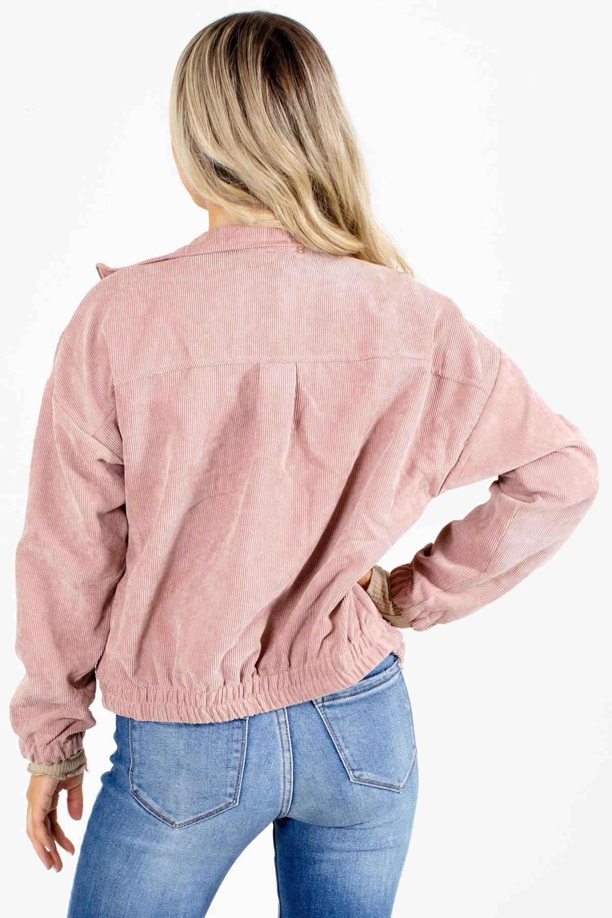 Pink Collared Jacket for Fall