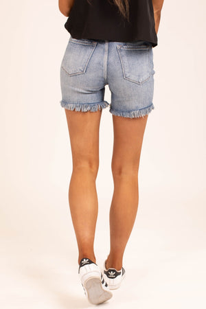 Boutique Shorts with Frayed Distressed Hemline