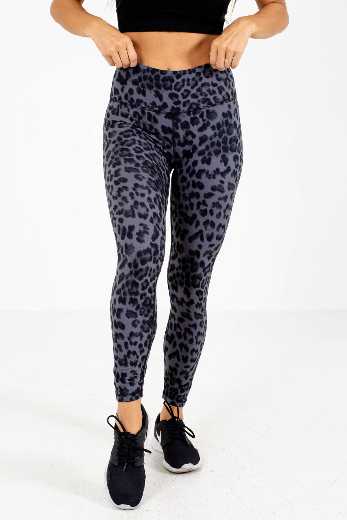 climate right Animal Print Leopard Print Multi Color Black Leggings Size M  - 38% off