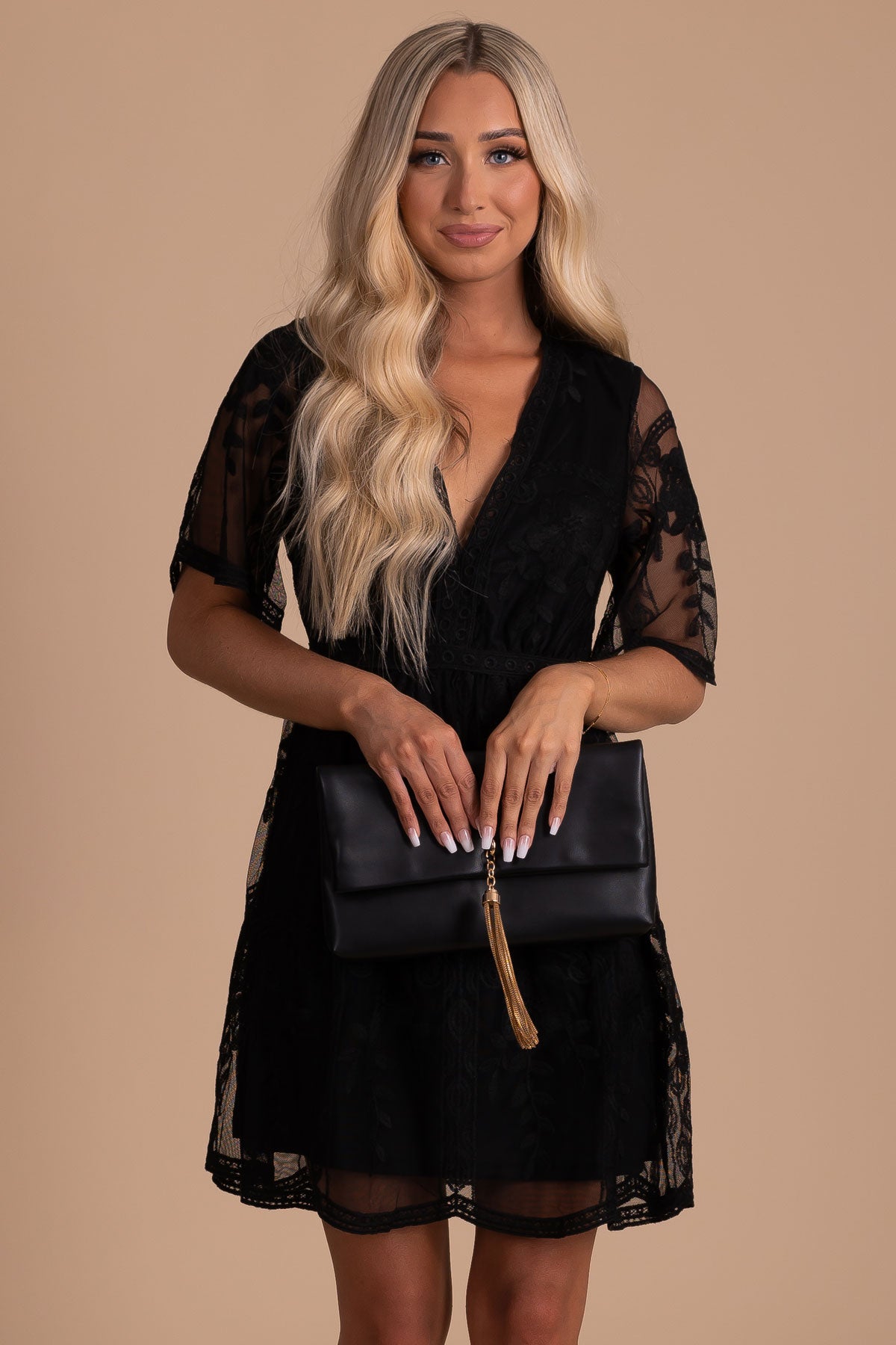 Black Crochet Lace Bralette – Saved by the Dress