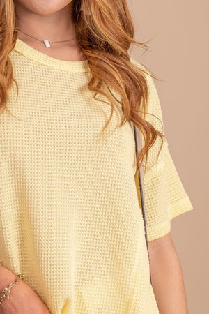 Yellow Cute and Comfortable Boutique Tops for Women