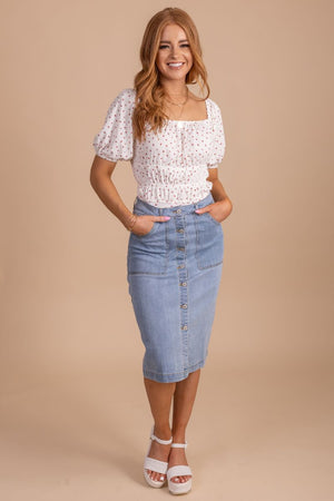 Floral Dreams Bodysuit - White