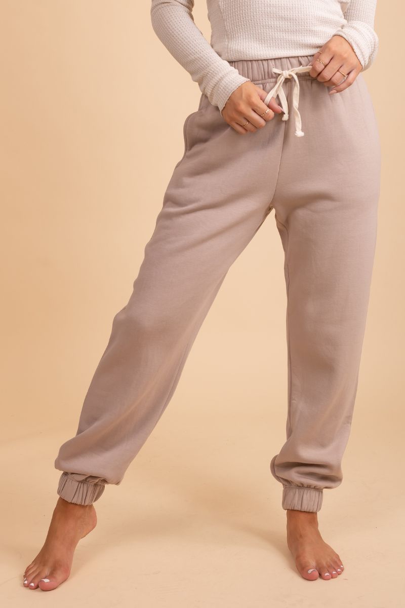 Light Brown Boutique Sweatpants for Women