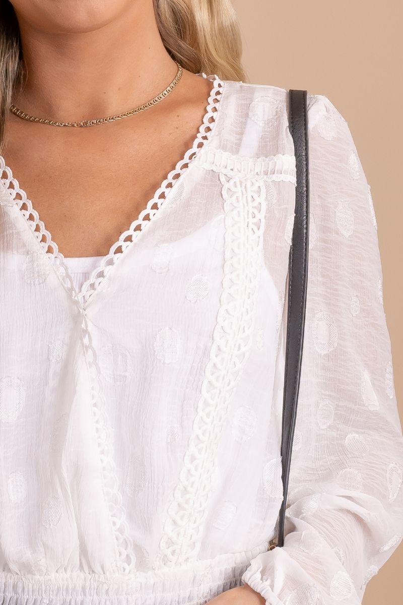 Good Thoughts Only Sheer Polkadot Top