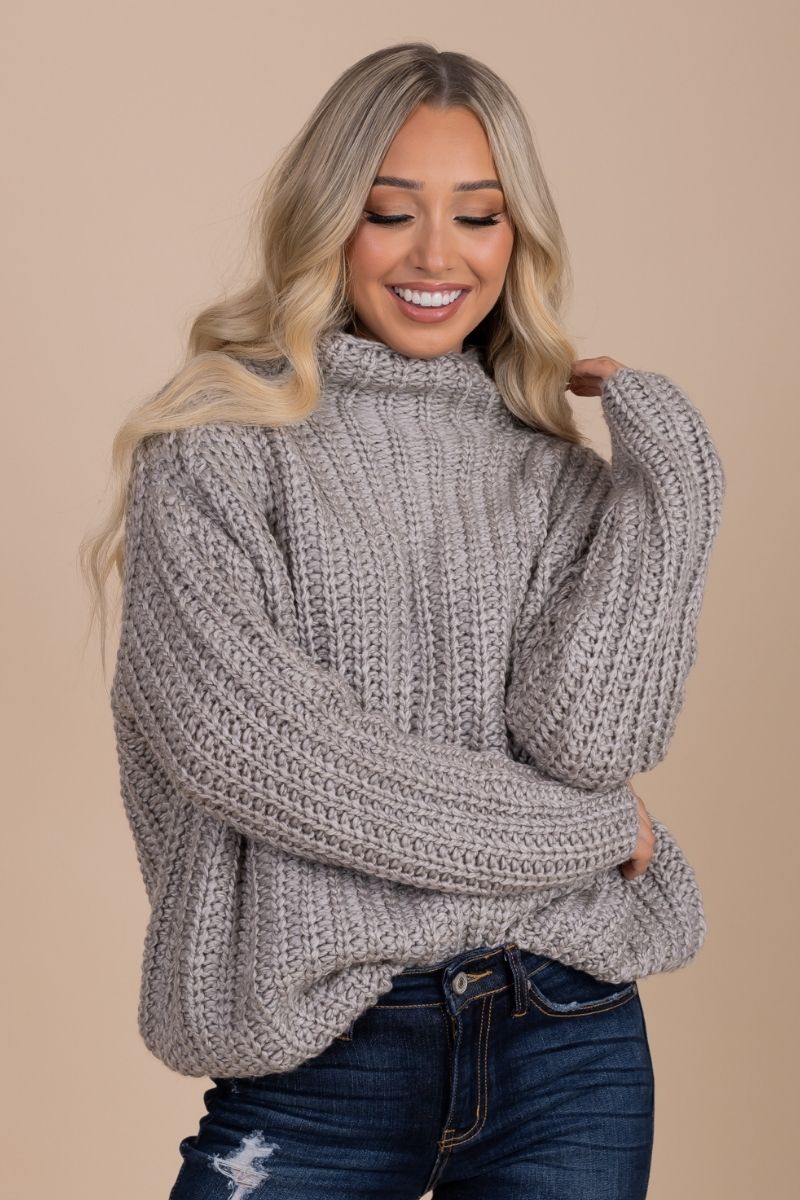 Ultimate Comfort Knit Sweater - Gray