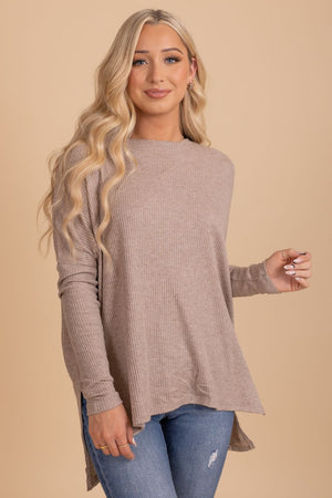 Light Brown Cute and Comfortable Boutique Tops