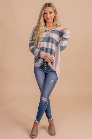 Casual Conversation Striped Top