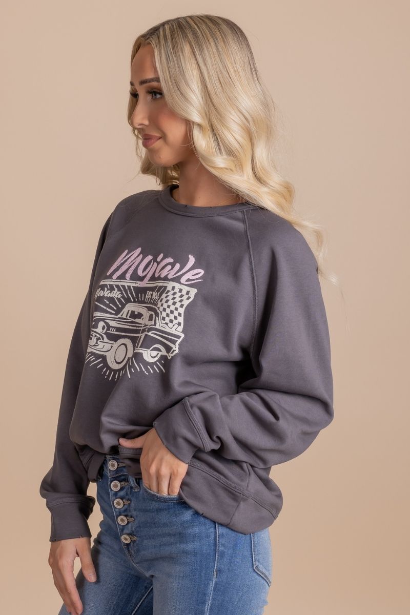 Spring Paradise Graphic Pullover Sweatshirt