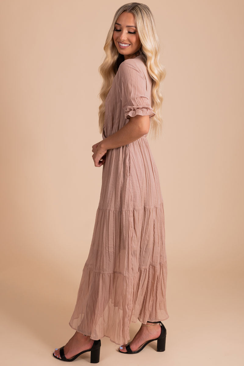 boutique women's tiered maxi dress