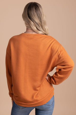 orange boutique fall pullover sweater