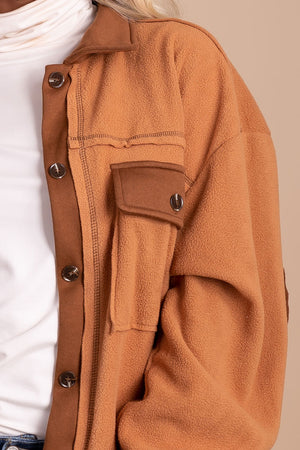 oversized fleece shacket for fall and winter