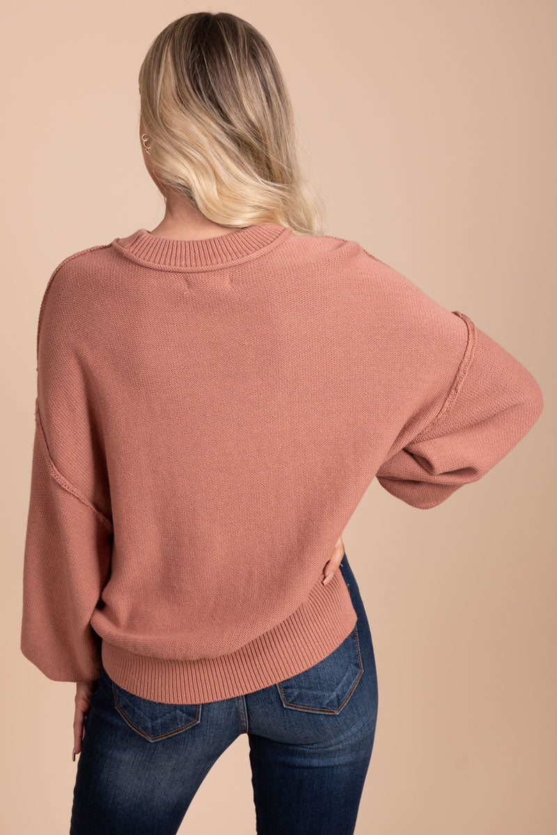 boutique knit sweater for fall