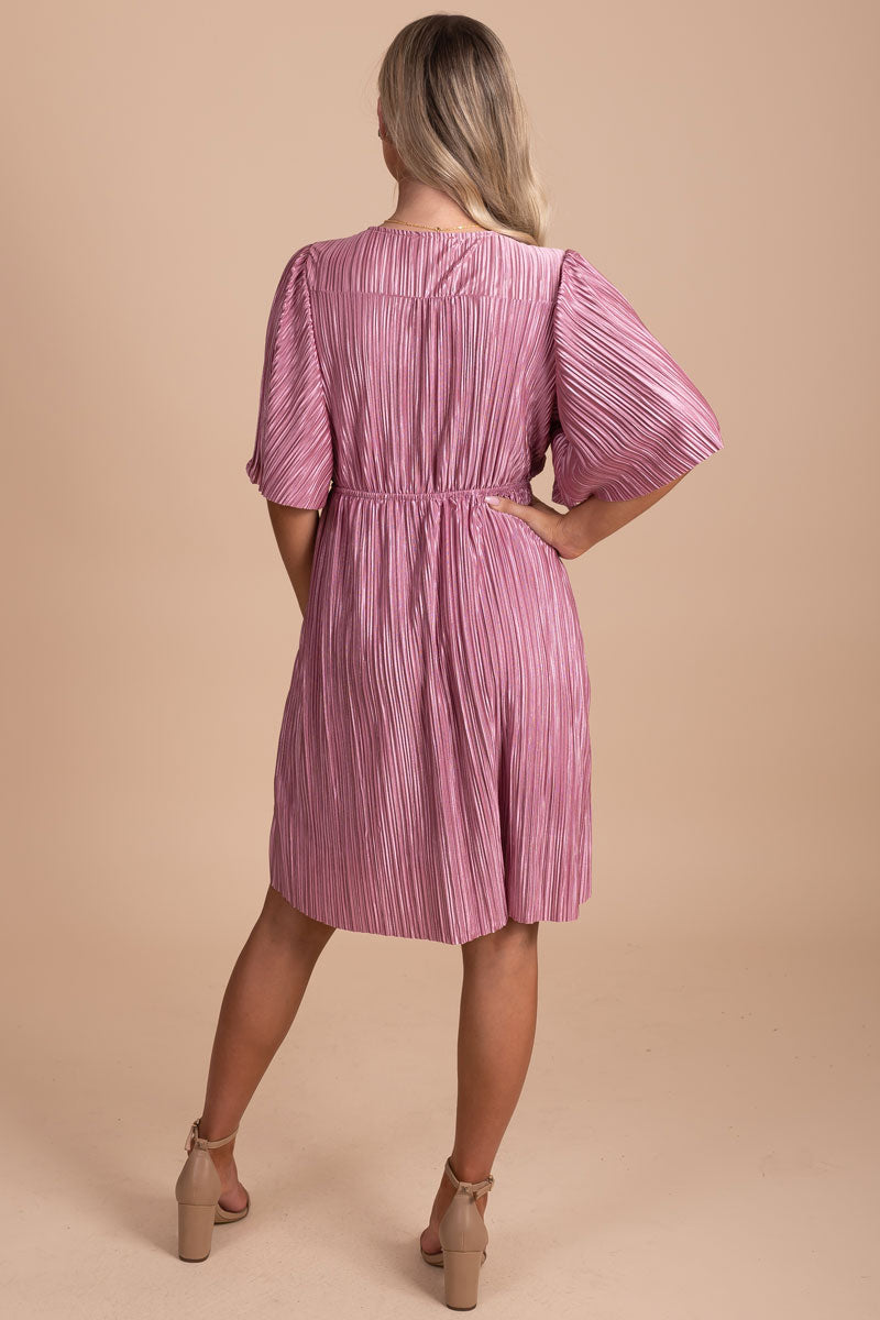 Pink Knee-Length Dress