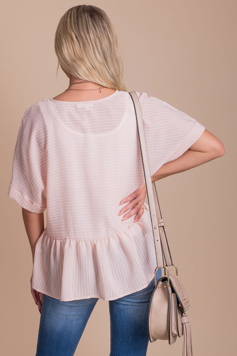 affordable pink blouse for women