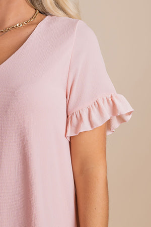 Boutique Mini Dress with Ruffle Short Sleeves for Women